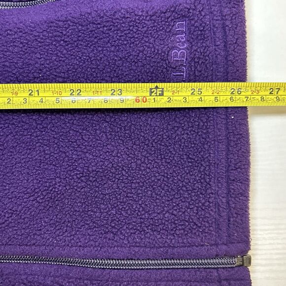 LL Bean Purple Polartec Fleece Vest Womens Large Full Zip Pockets - Picture 6 of 7